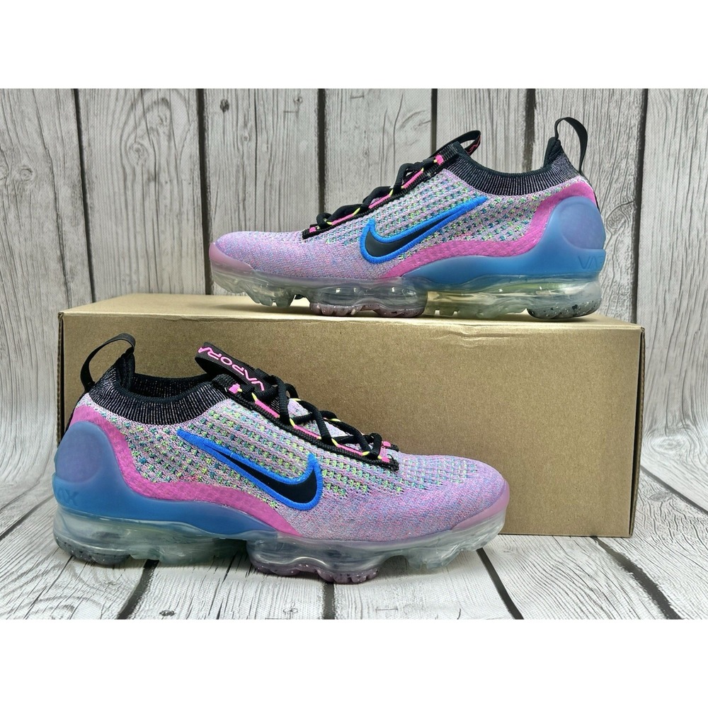 Size 5.5 - Nike Air VaporMax 2021 Flyknit Next Nature‎ Pink Blast Photo Blue W
